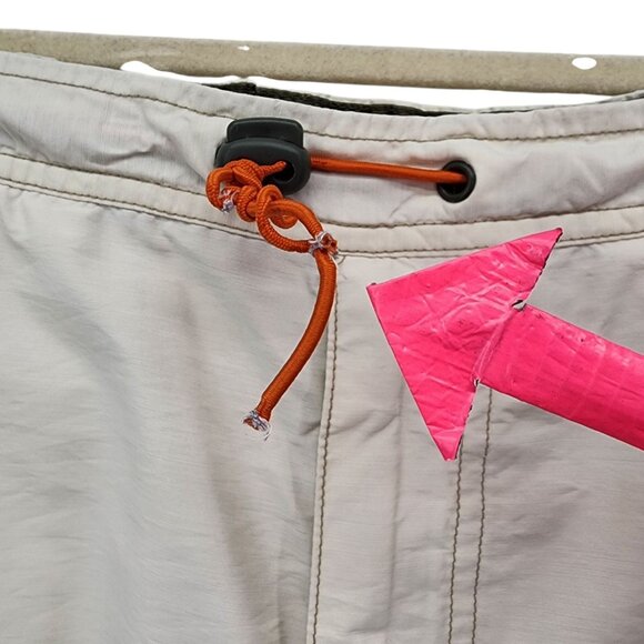 Vintage Structure Mens Medium Carpitrooper Pants Parachute Baggy Ivory Khaki - Picture 8 of 12